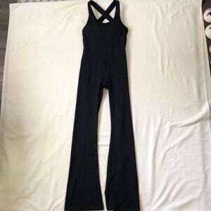 Sage Collective Black Jumpsuit Flare Legging